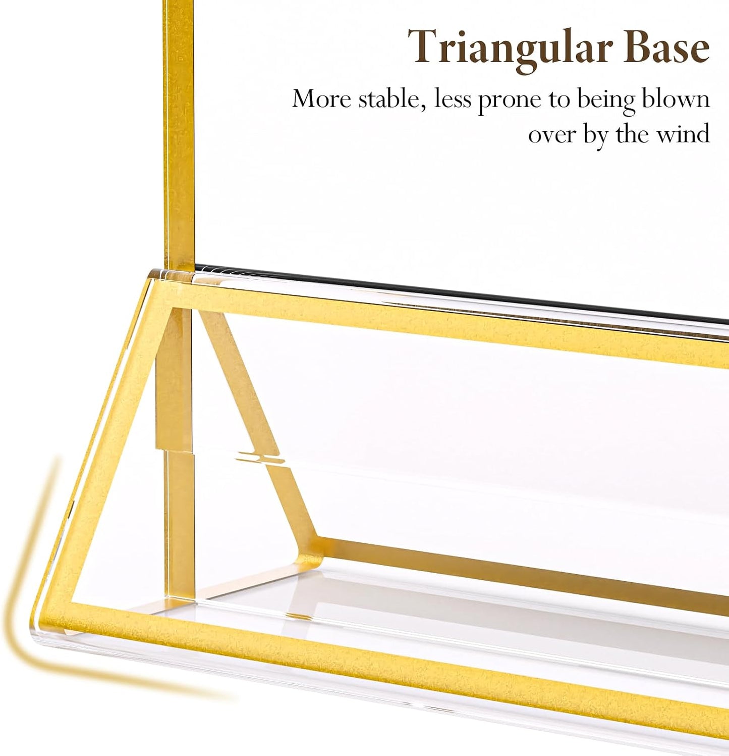 Acrylic Sign Holder / Gold / 4 x 6 / Set of 12
