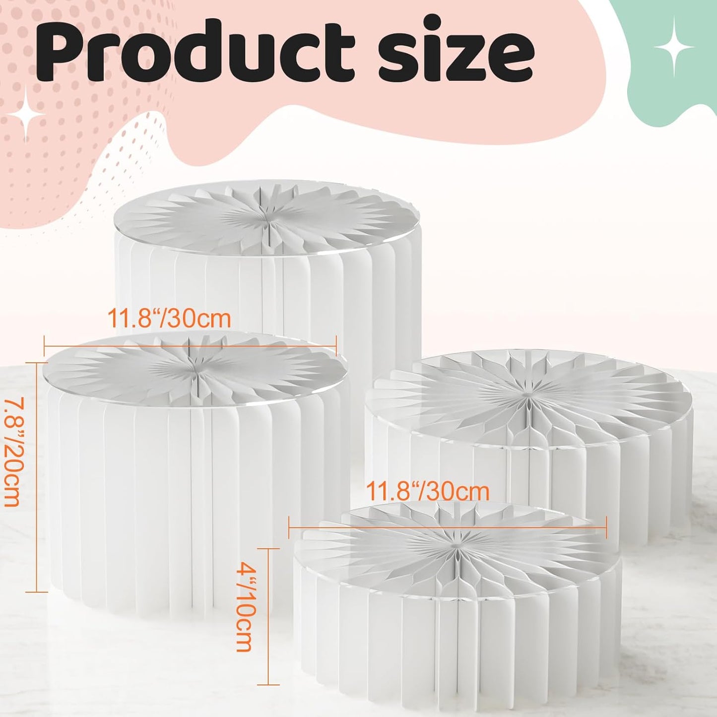 Dessert Table Display Set / White* / Set of 4