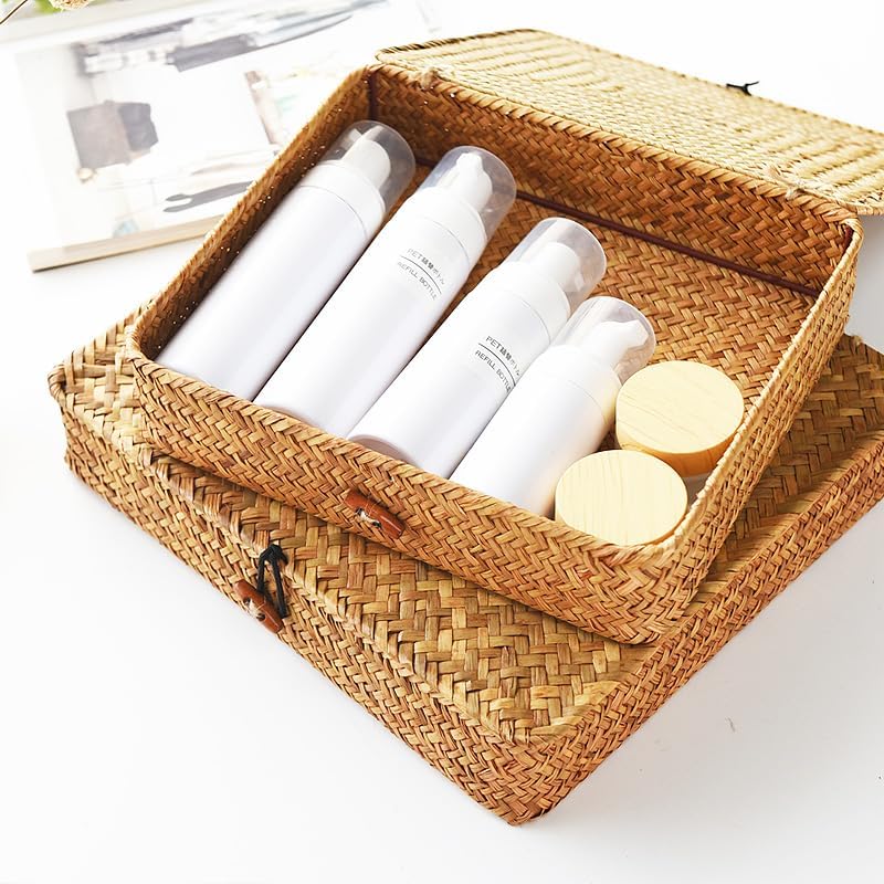 Flat Wicker Basket / Natural