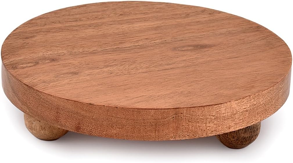 Display Stand Round Acacia Wood Stand for Display Wooden Stand