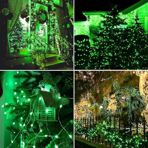 Lomotech Solar Fairy Lights Outdoor, 2 Pack Total 66ft 200 LED,Green