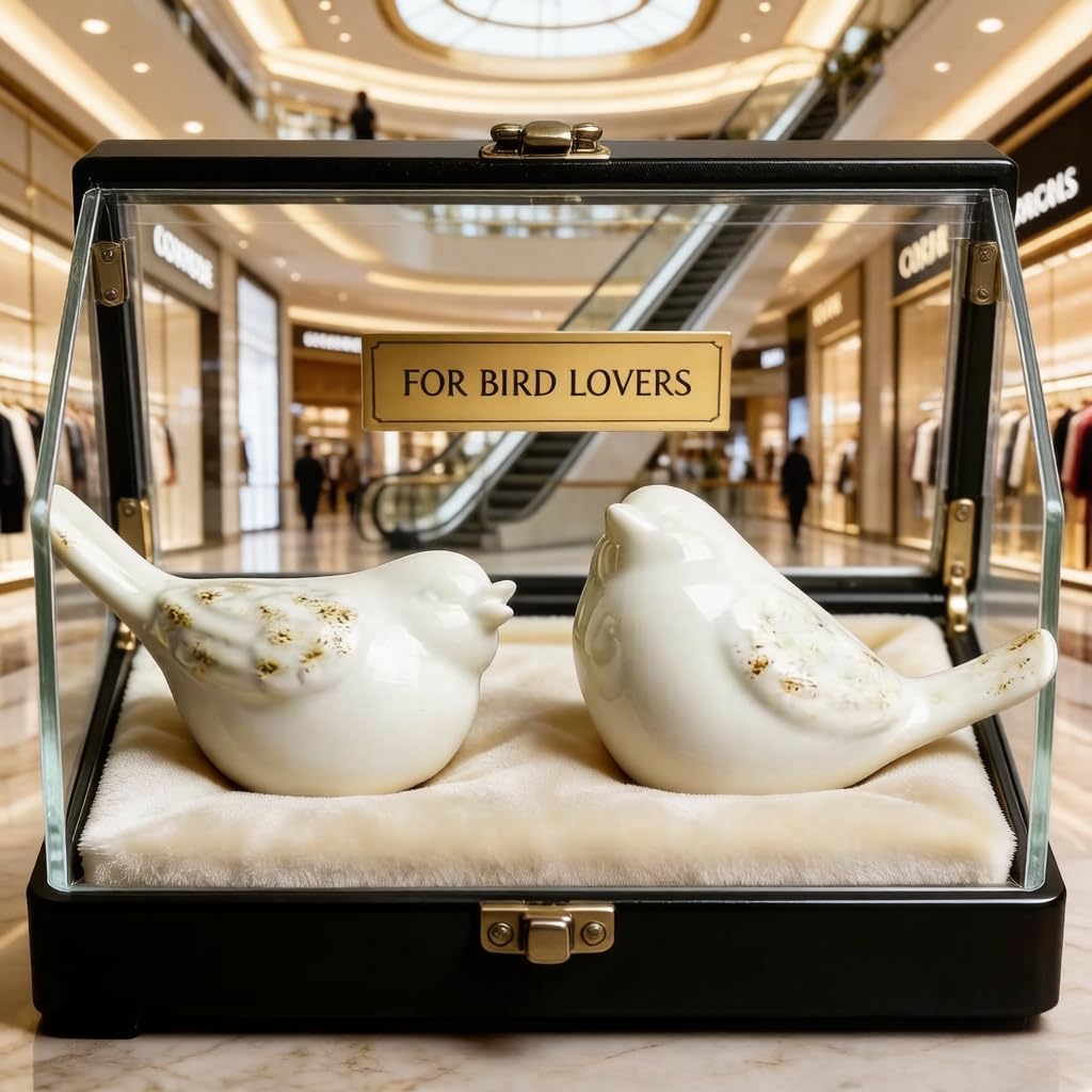 Ceramic Bird Figurines / Set of 2