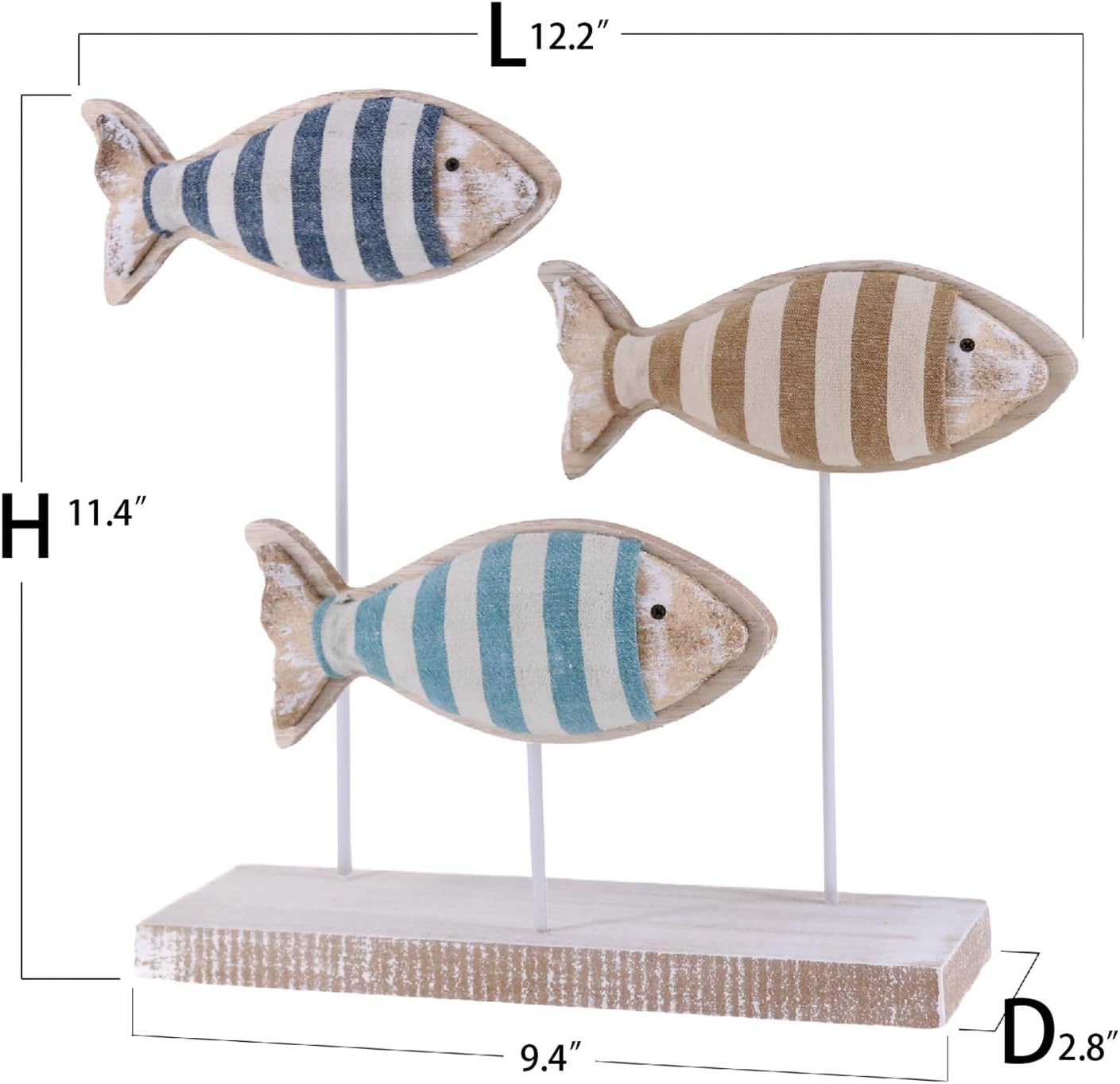 Wooden Fish Figurines / Stripedfish-3