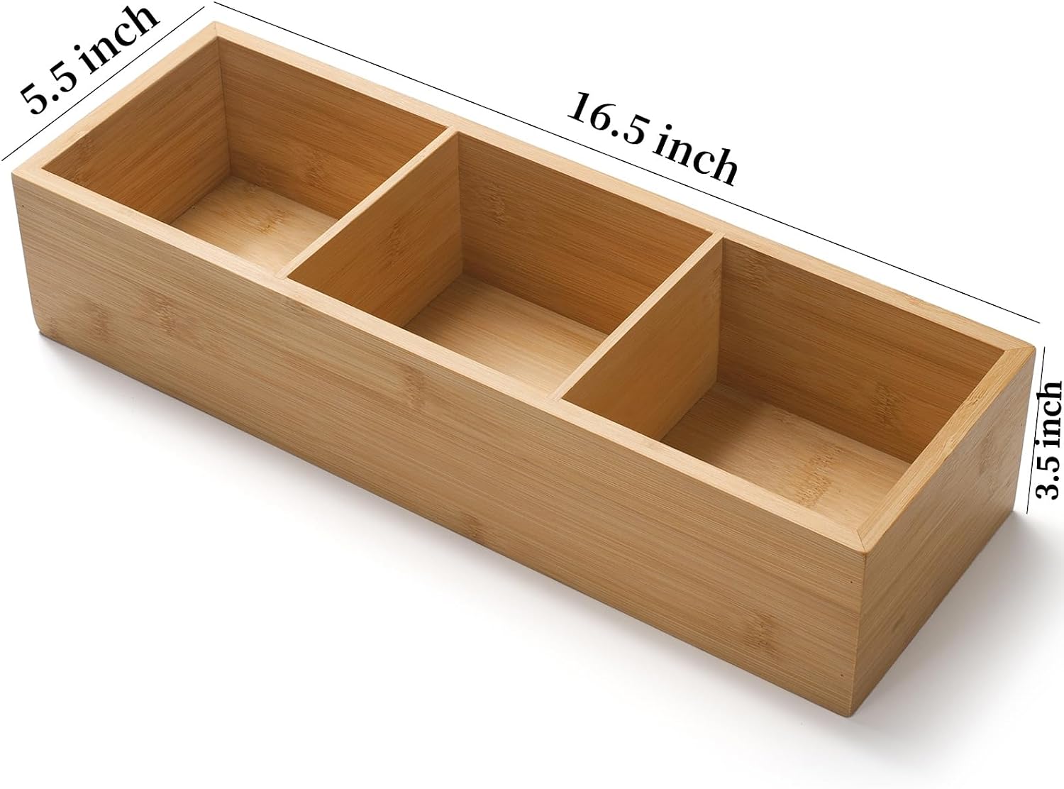 Wood Toilet Tank Basket / 16.5 x 5.5 x 3.5