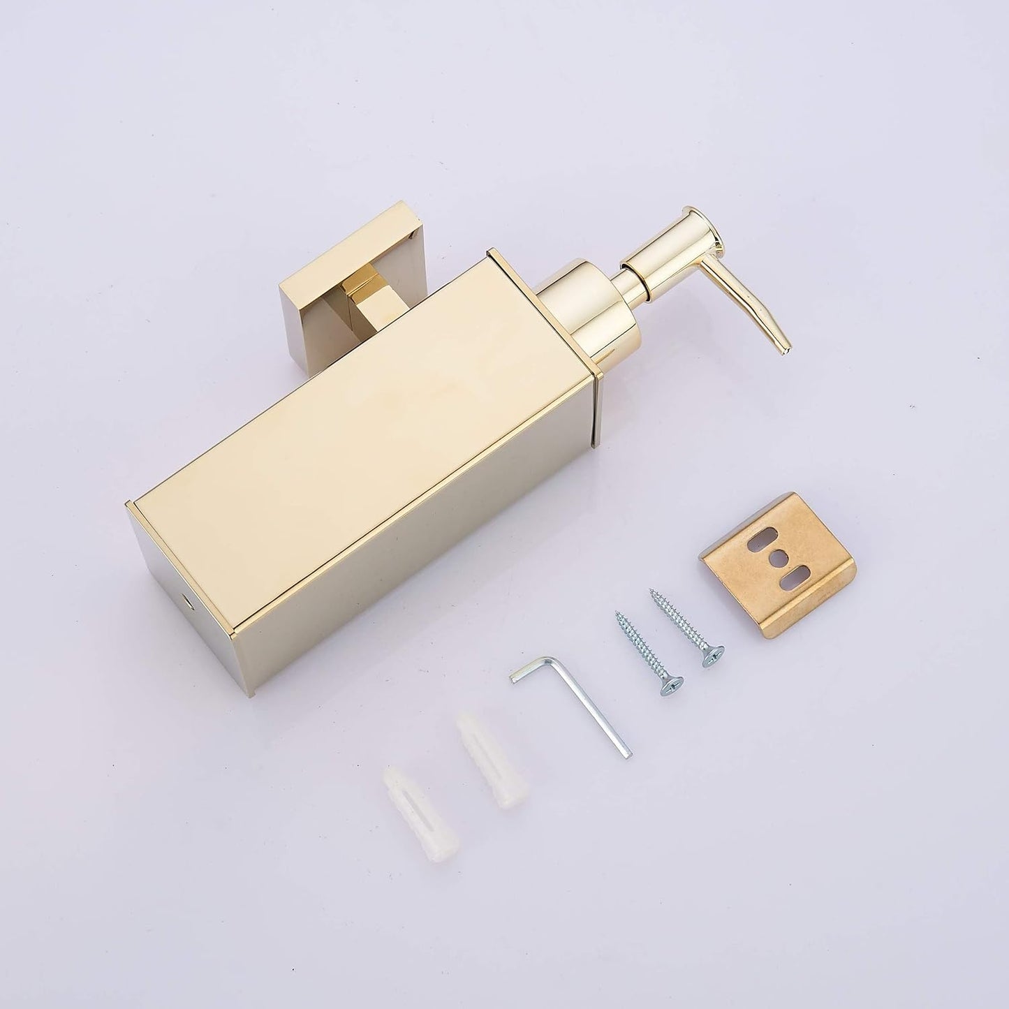 BGL Soap Dispenser Stainless Steel 304 Wall Mount Gold Liquid and Soap Dispenser for Kitchen and Bathroom