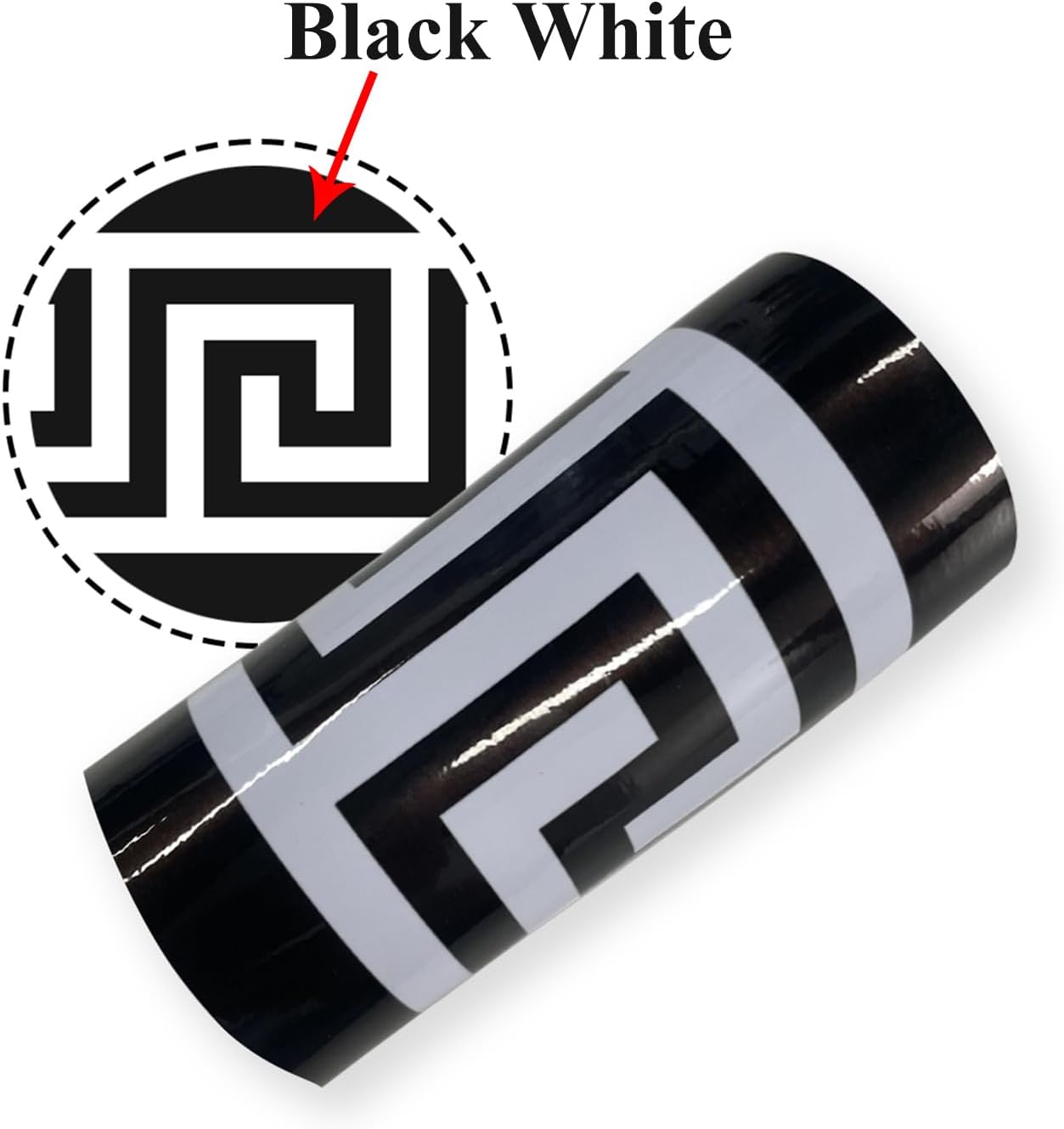 Self Adhesive Skirting Wall Waist Line Decal / Pvc White Black / 3.9 x 78.7