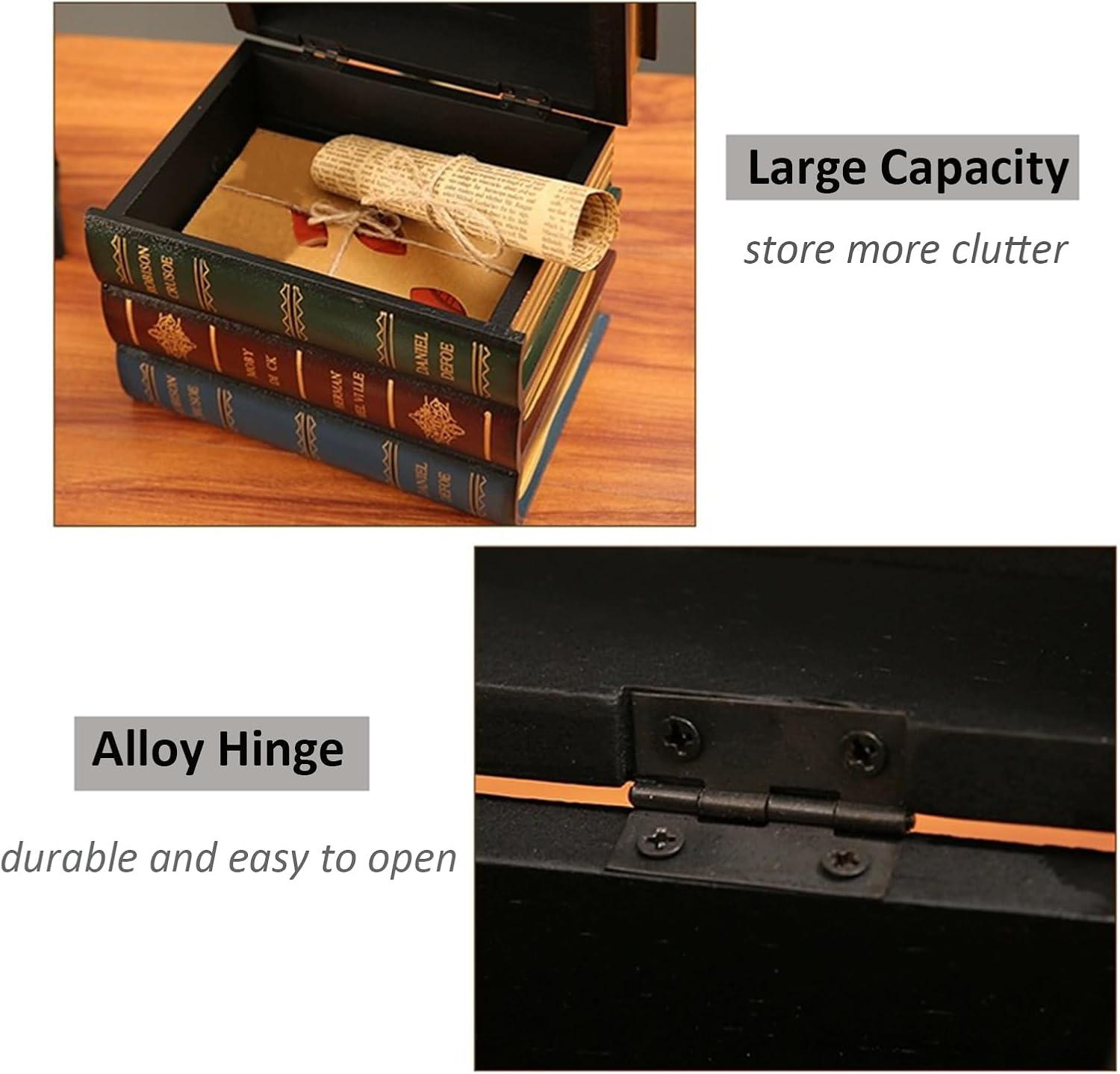 Invisible Faux Books Fake Book Decorations for DIY / Set of 2