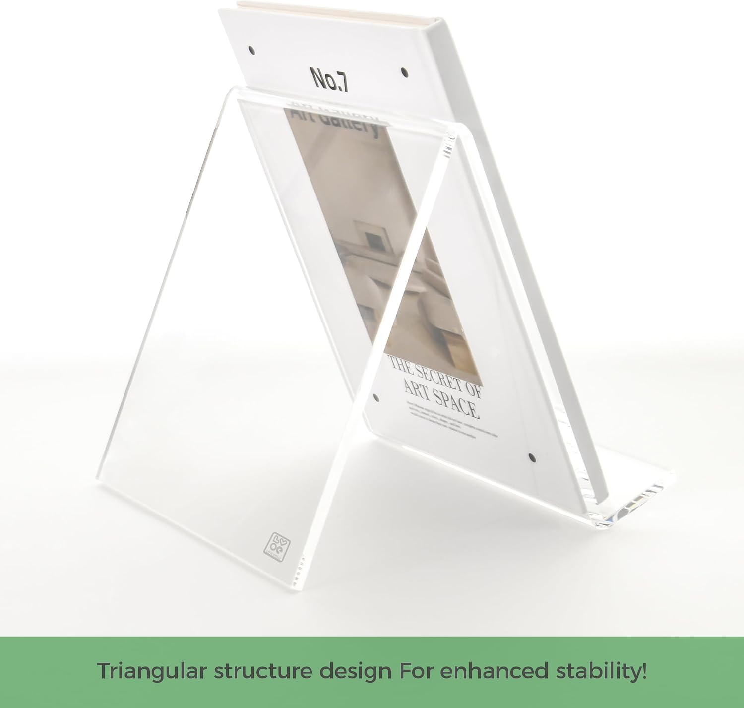 Acrylic Book Stand / 6 x 8 / Clear