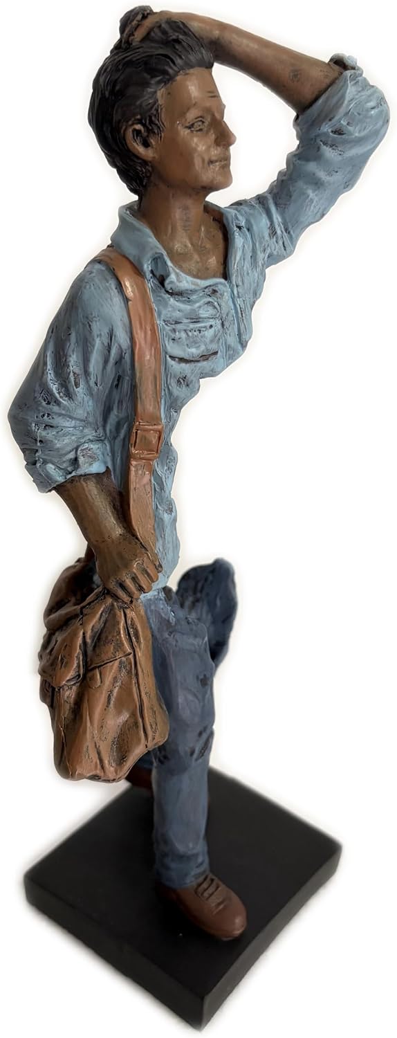 Decorative Traveler Figurine / Blue / 9.84 Inch
