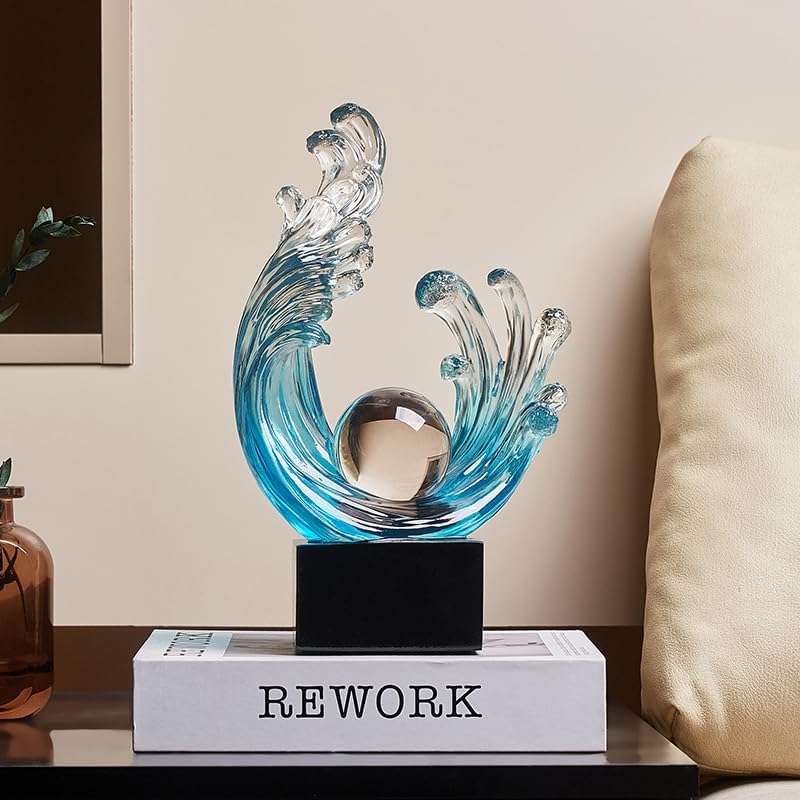 Modern Abstract Decorative Style Statue / A / Light-blue