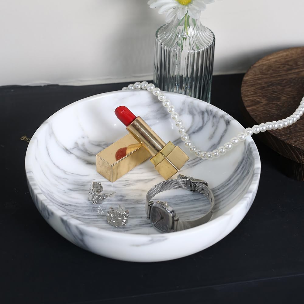 Modern Decorative Bowl / Arabescato / 7.8 x 1.9