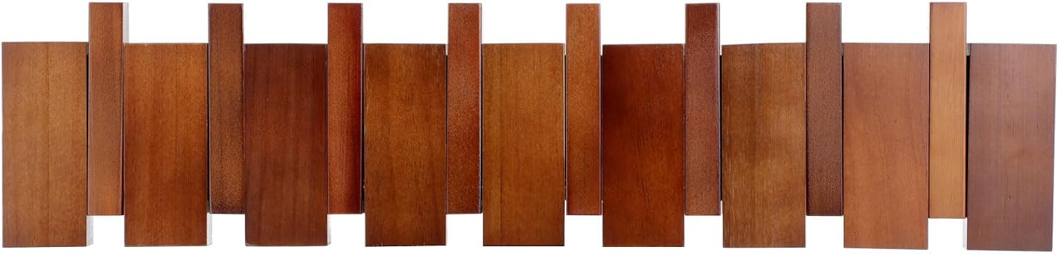4 Hook Wood Coat Rack Wall Mount Wooden Coat Hooks Rustic Heavy Duty Flip / Wood Color / 8 Hooks