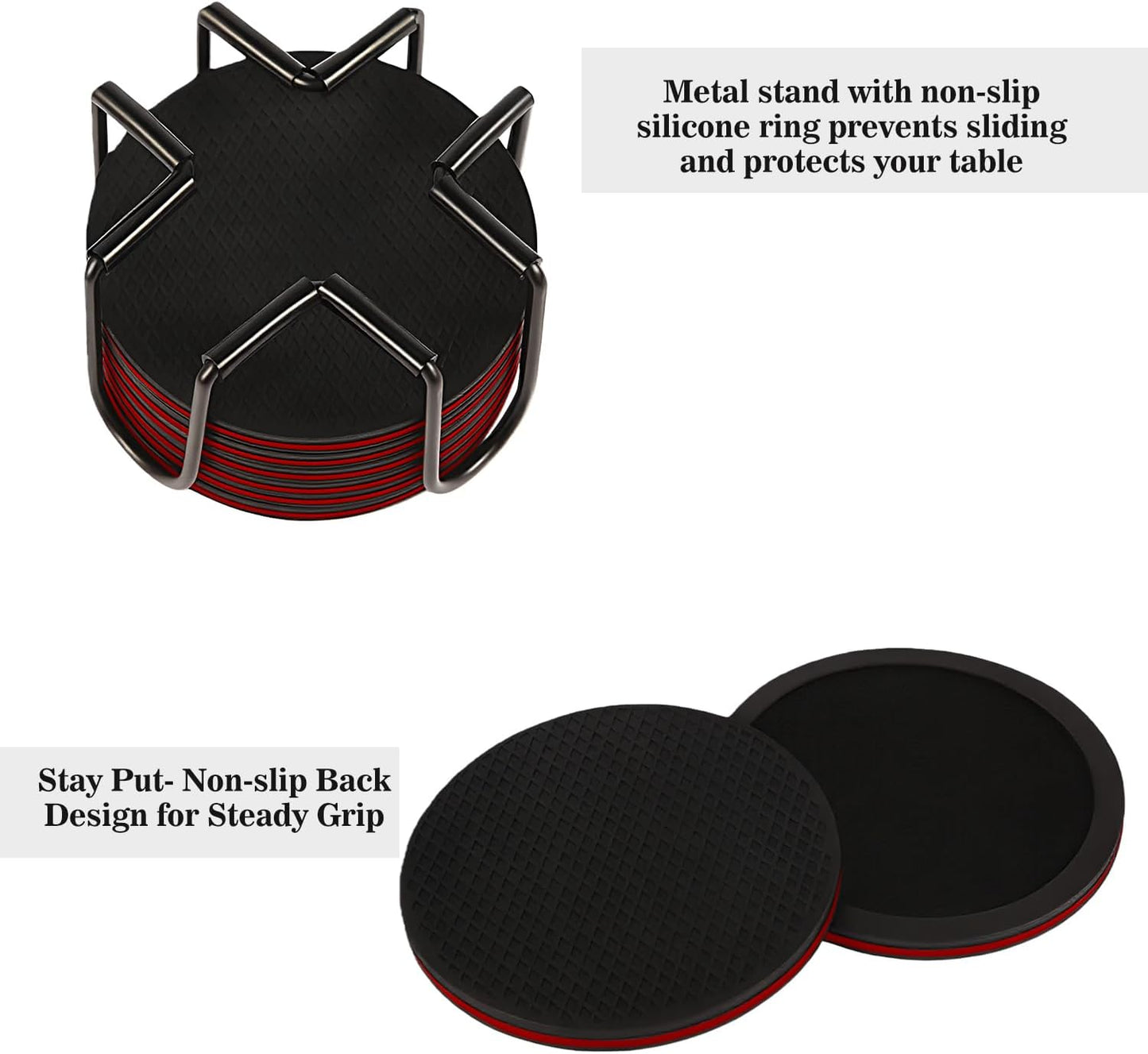 Holder / Silicone Cup Mat / Red