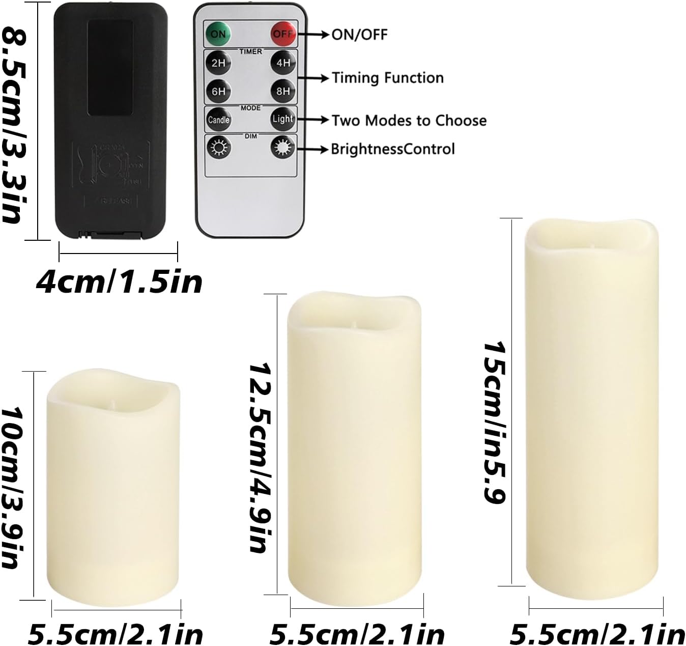 36Pack Flameless LED Candles, Waterproof for Indoor & Outdoor Use, Equipped with 10-Key Remotes & Timer, Ideal for