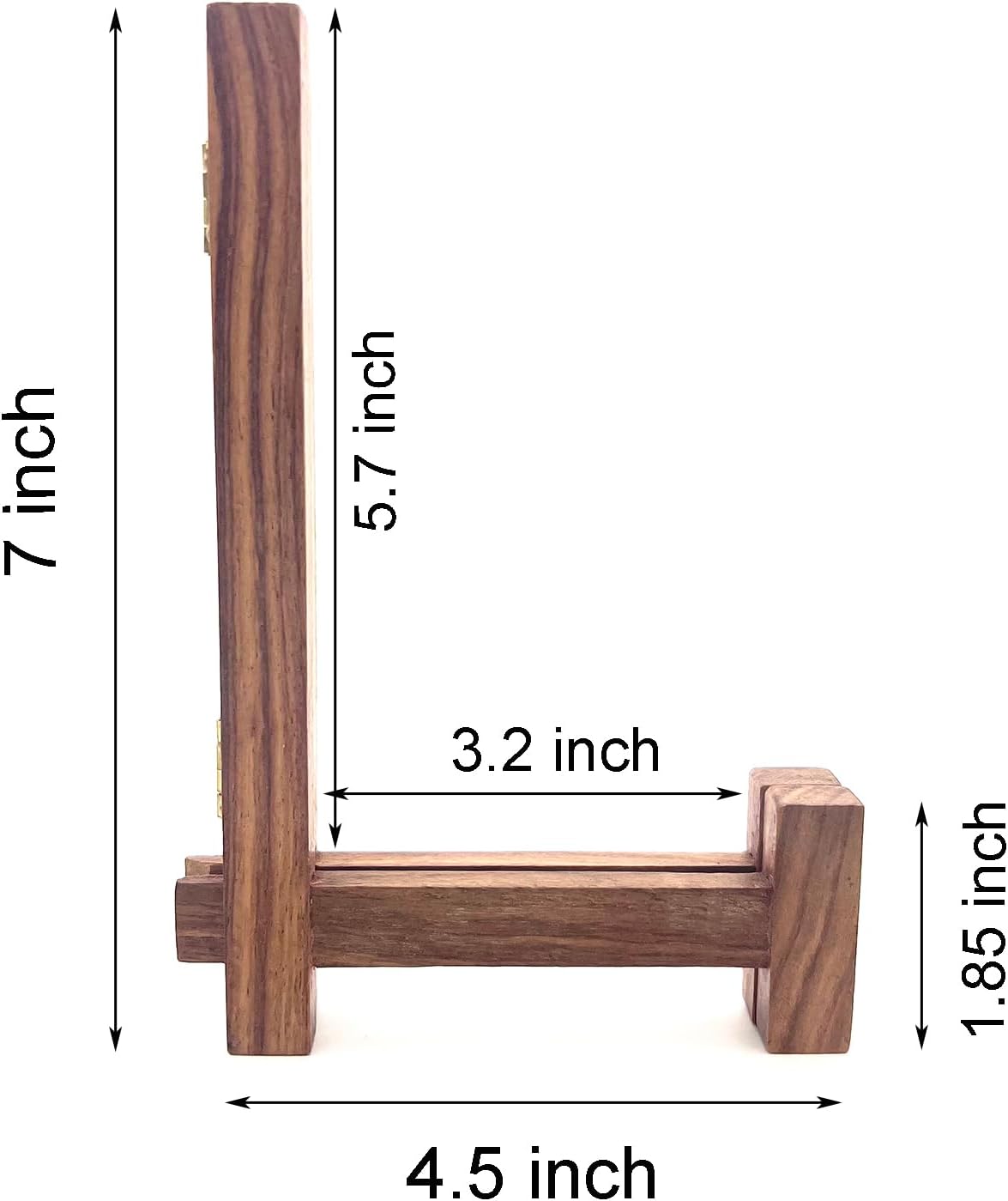 Rustic Solid Wood Tabletop Saucer Rack / 7 INCH