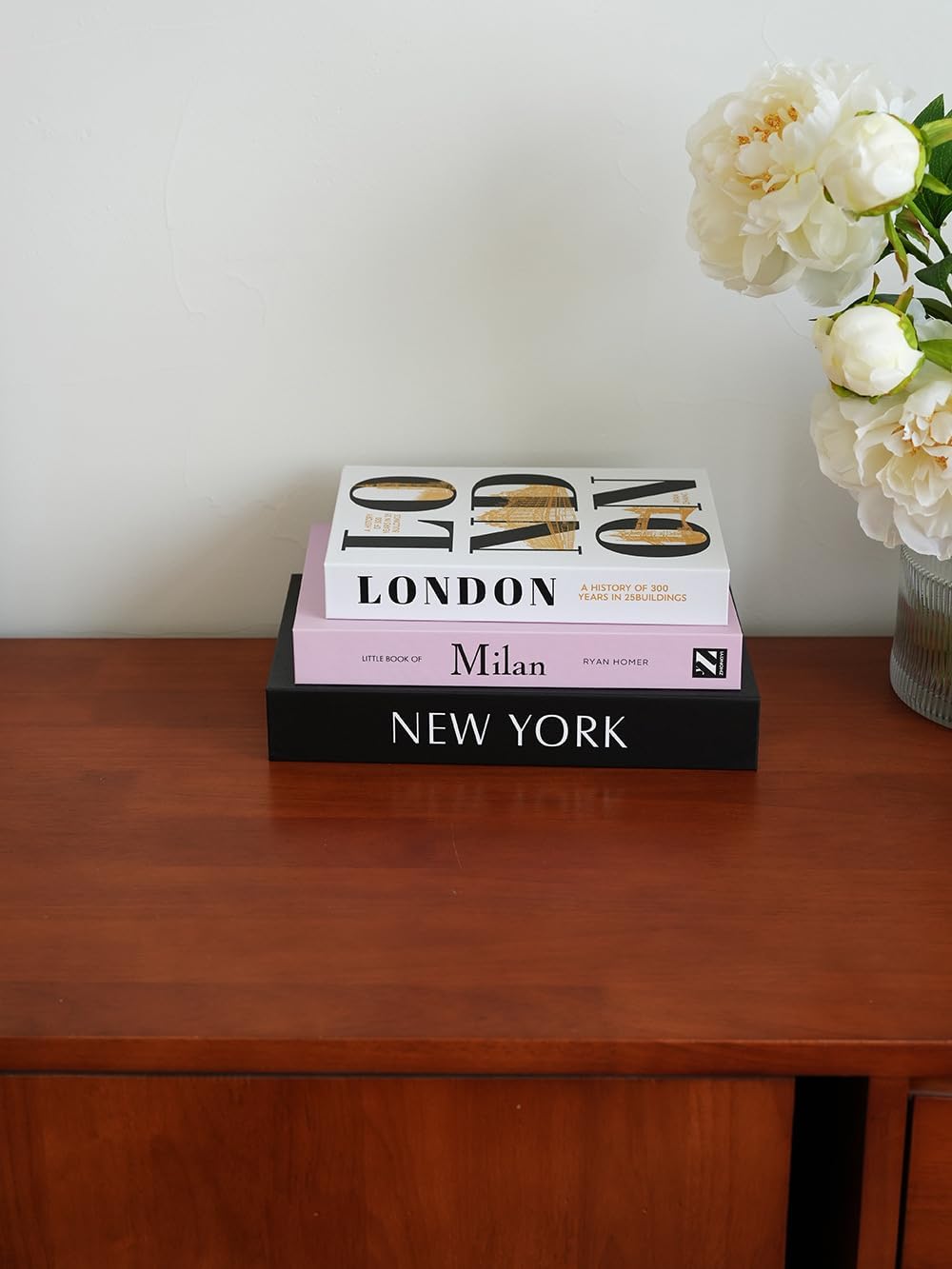 Faux Decorative Books / 3-mix-milannewyorklondon / Set of 3
