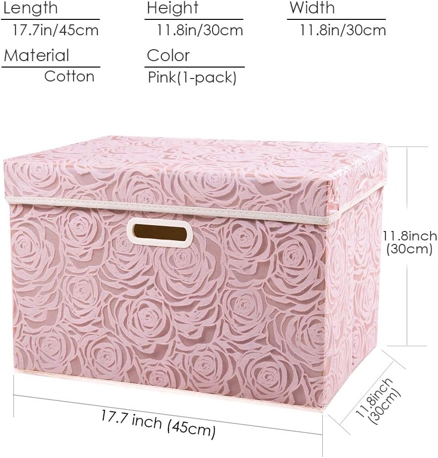 Larger Collapsible Storage Bin / Pink / Large