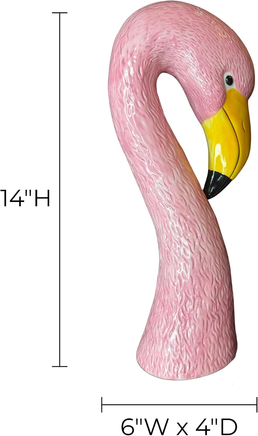 Ceramic Flamingo Vase Large / Pink