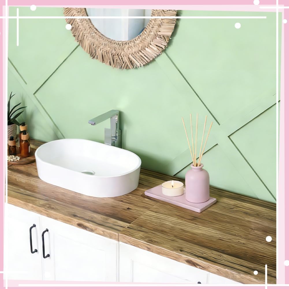 Bathroom Tray Countertop Ceramic Vanity Trays / Pink