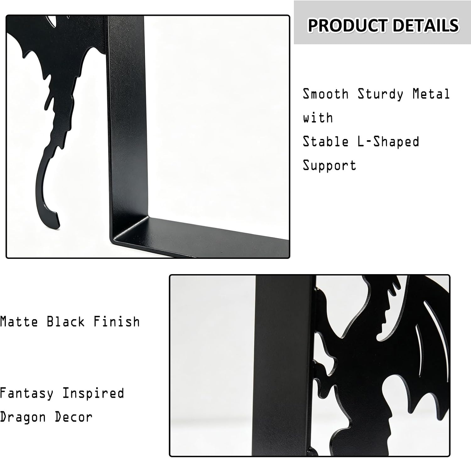 Dragon Metal Bookends Decorative Book Ends / Set of 2