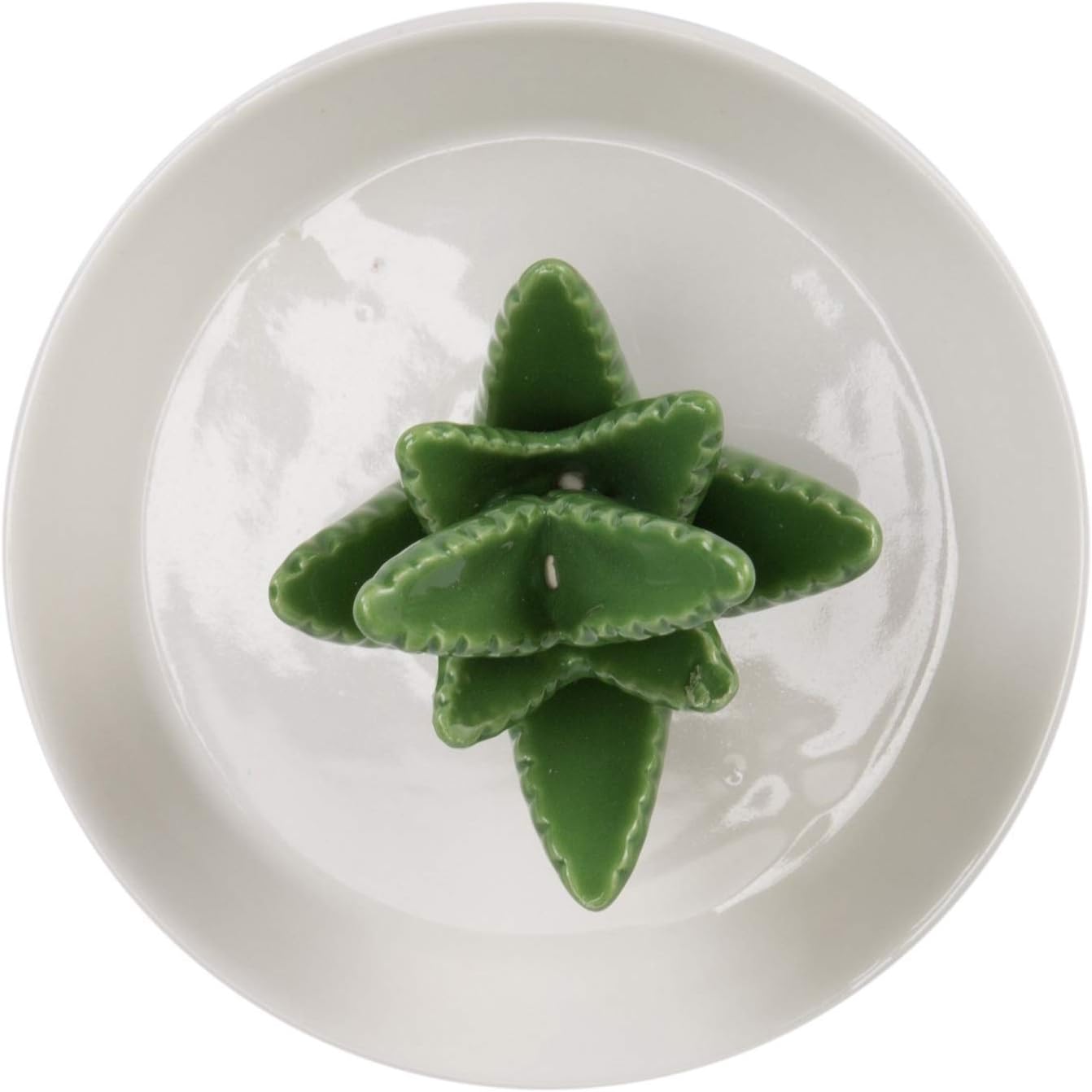 Ceramic Ring Holder / Aloe / White