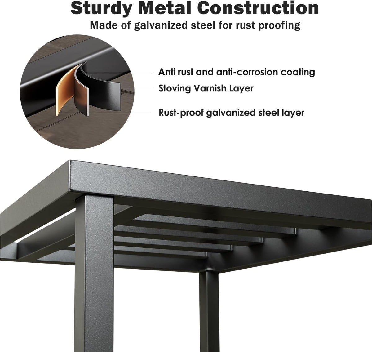 Metal Heavy Duty Plant Stand Indoor Outdoor,13 Inch Large Plant Stands Riser,Tall Wrought Iron Pedestal Holders for