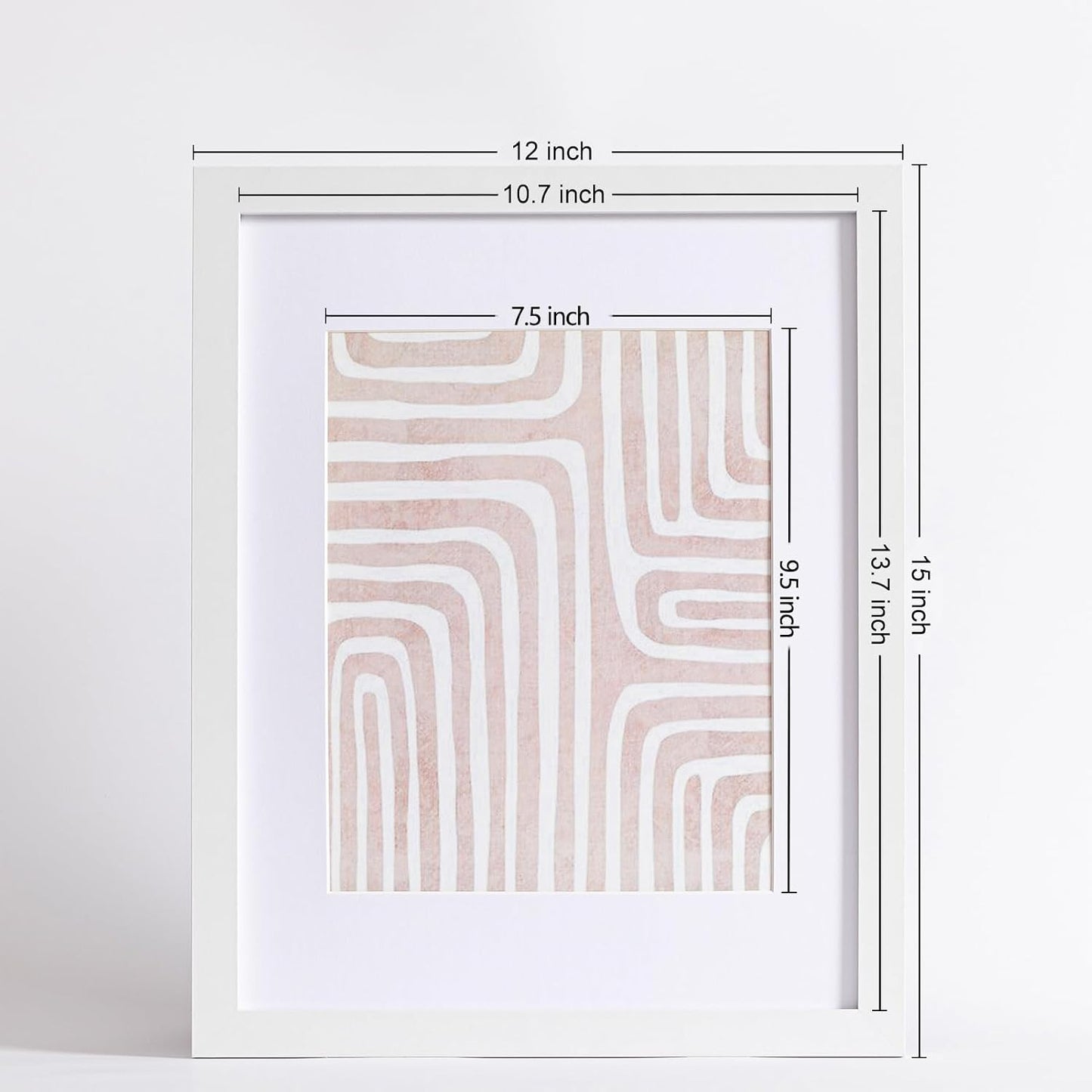 eletecpro 11x14 Picture Frames, Acrylic Cover, White, Set of 10 | Display Photo 8x10 with Mat or 11x14 without