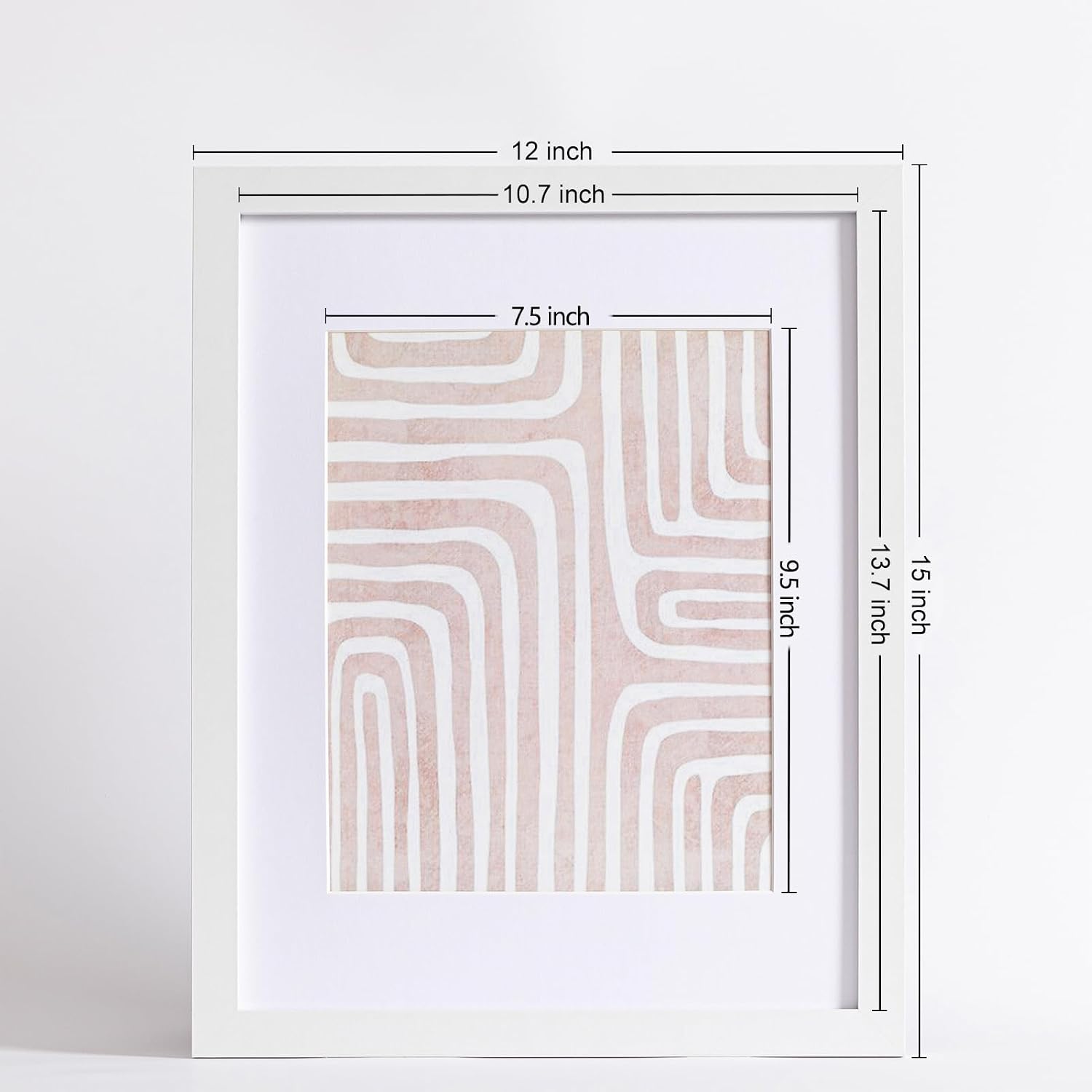 eletecpro 11x14 Picture Frames, Acrylic Cover, White, Set of 10 | Display Photo 8x10 with Mat or 11x14 without