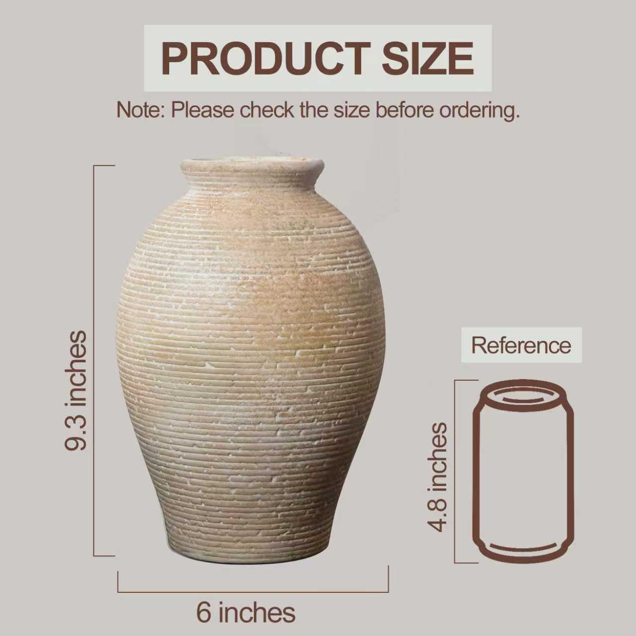 Ceramic Flower Vase / Retro and Rustic-9.3