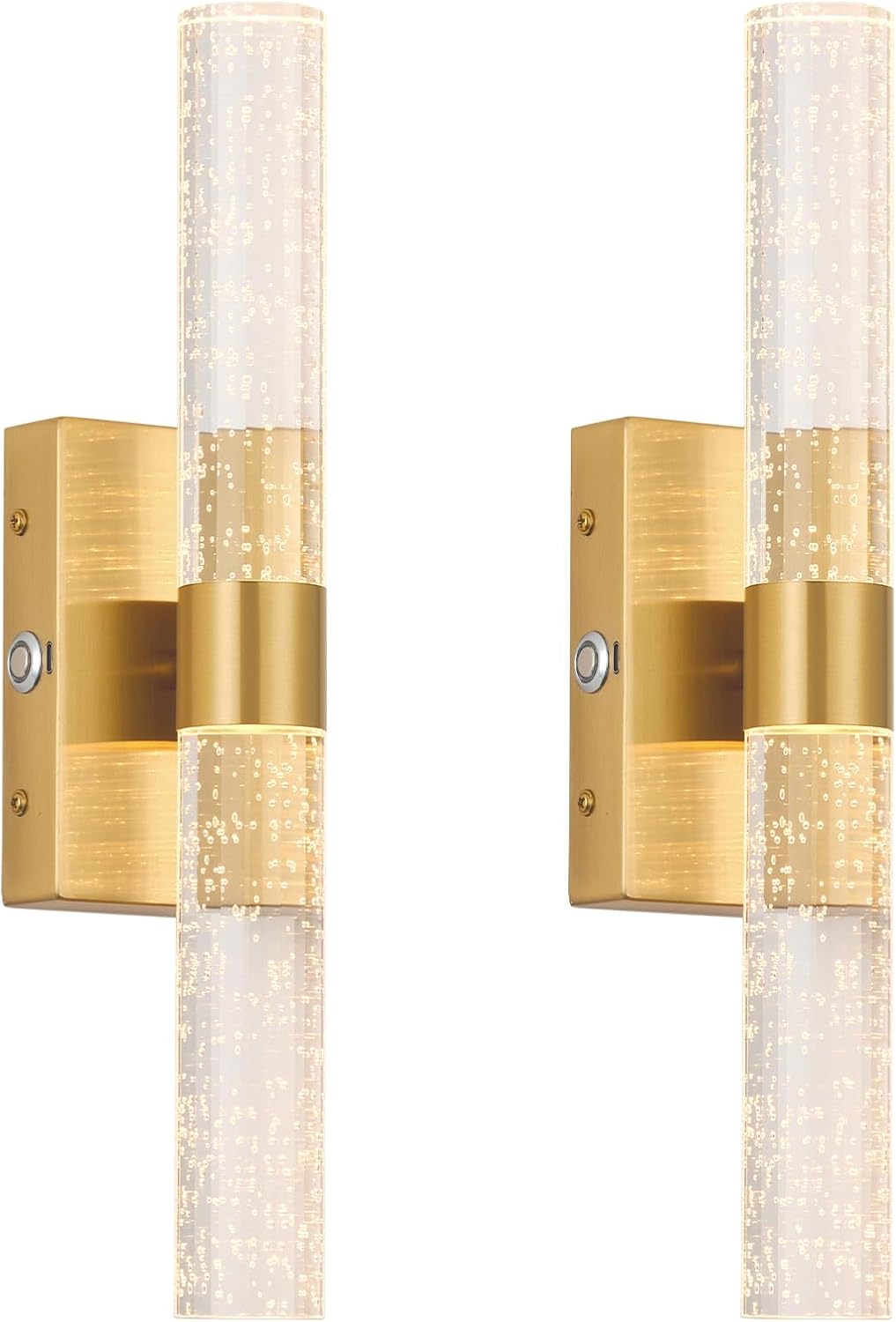 Battery Operated Wall Sconces Set of 2, 20000mAh Rechargeable Wall Light | Remote Control 3000K-6000K Dimmable LED