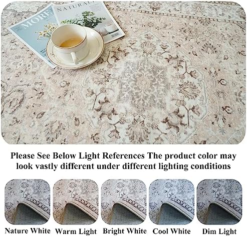 Washable 2x8 Hallway Runner Rug: Vintage Water Resistant Kitchen Entryway Rug Ultra Soft Living Room Bedroom Carpet
