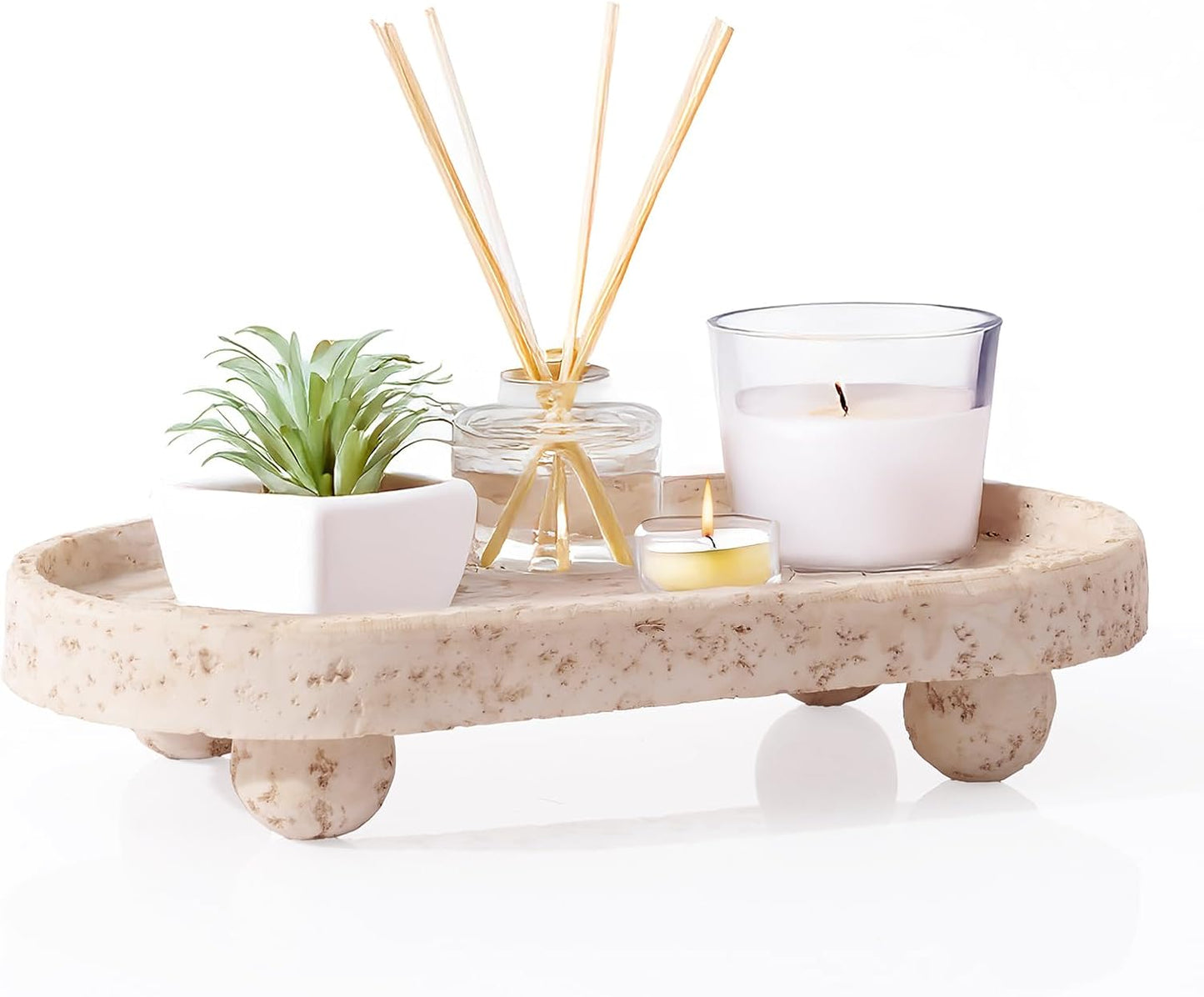 Resin Decorative Tray / 4 Footed
