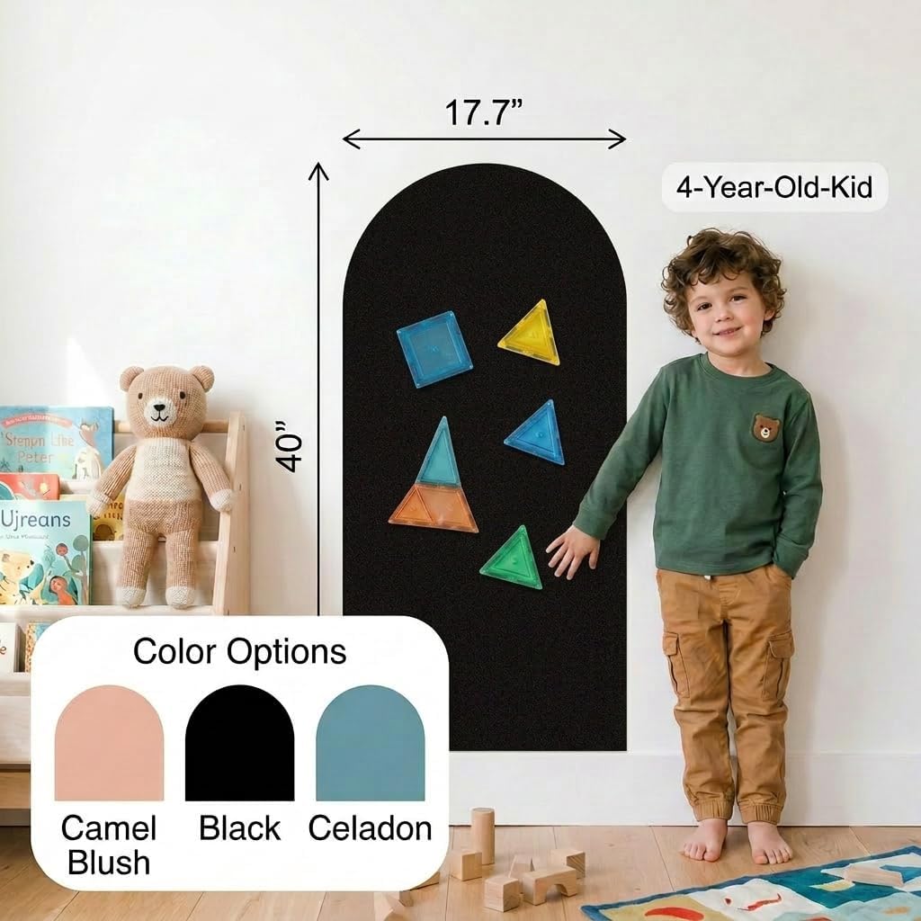 Magnetic Arch Wall Decal / Black / 39"W x 17.7"H / 39 x 18