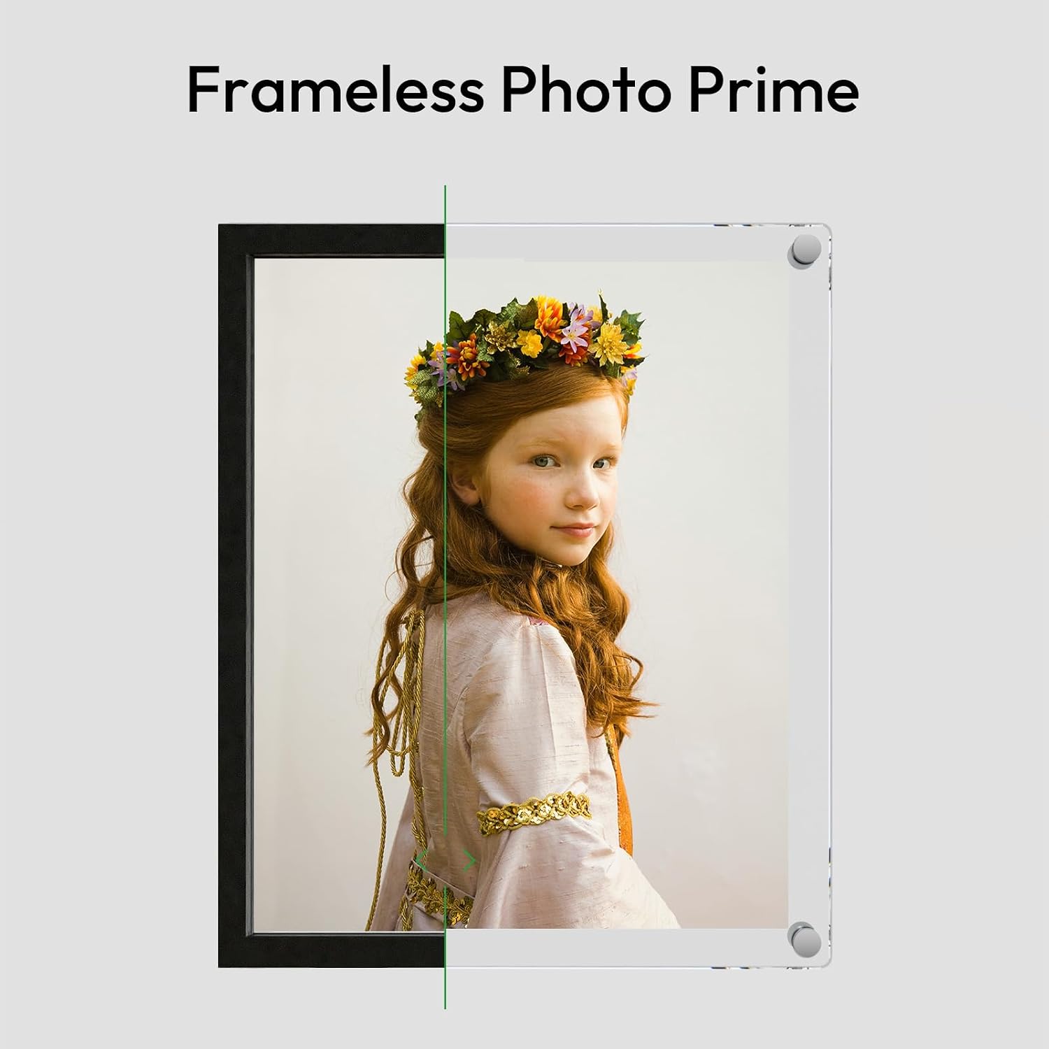 NIUBEE 11x14 Clear Acrylic Wall Mount Floating Frameless Picture Frame | Full Frame is 13x16 inch for Degree