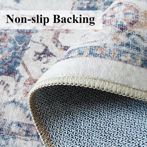 Hallway Washable Runner Rug - 2x6 Kitchen Rugs Entryway Rug Runner Vintage Soft Floor Mat Non Slip Indoor Farmhouse