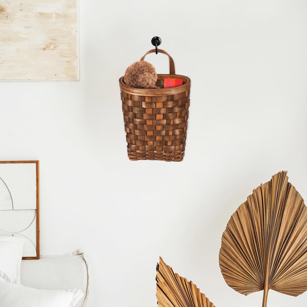 Woven Wall Storage Basket 10.23"" x 6.69"" x 5.31
