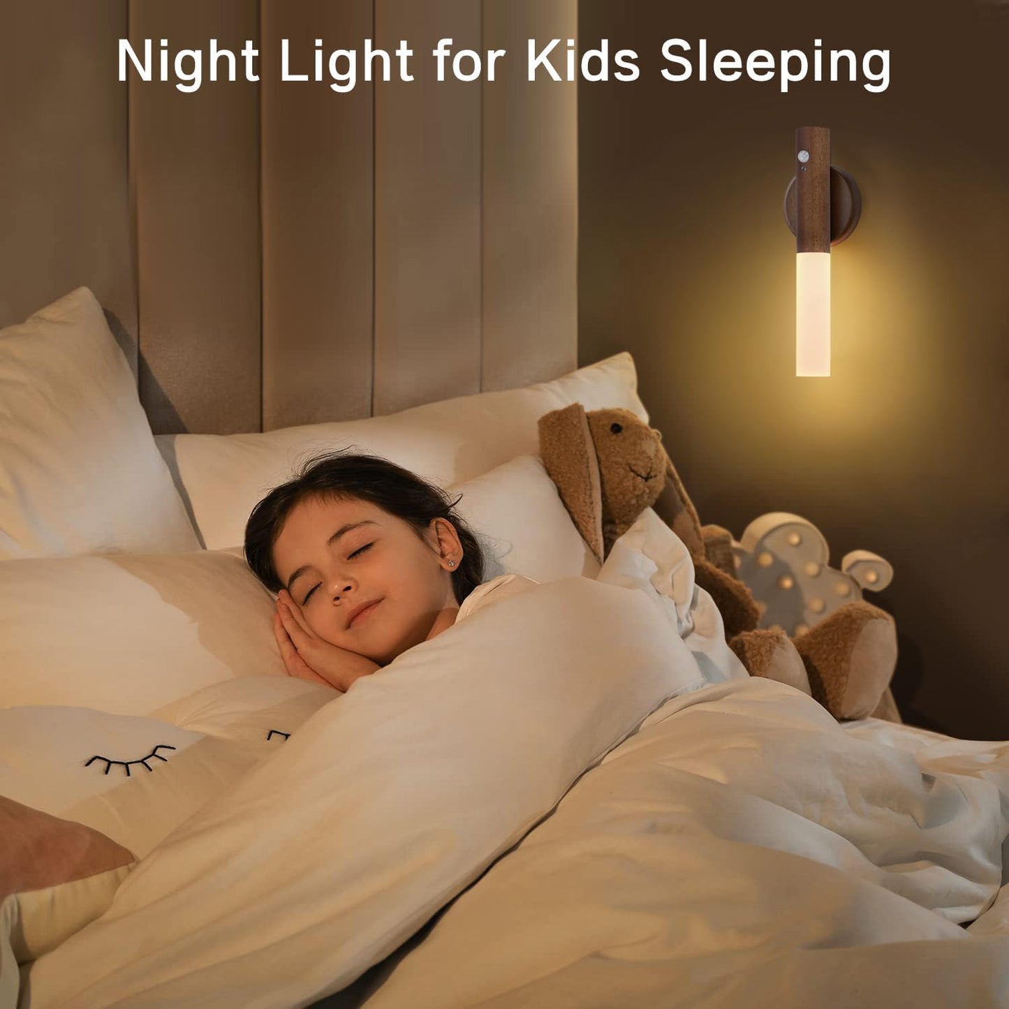 Montford Wall Sconces Set of Two Battery Operated, Motion Sensor Night Light Magnetic Wall Light Rechargeable Wall