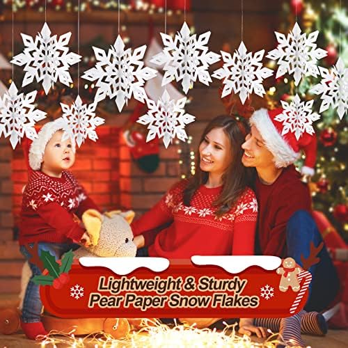 3D Christmas Snowflakes 18PCS Large Ornaments Hanging Decorations