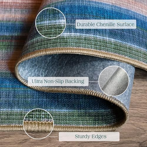 3x5 Ombre Entry Rug - Washable Indoor Outdoor Mats for Front Door