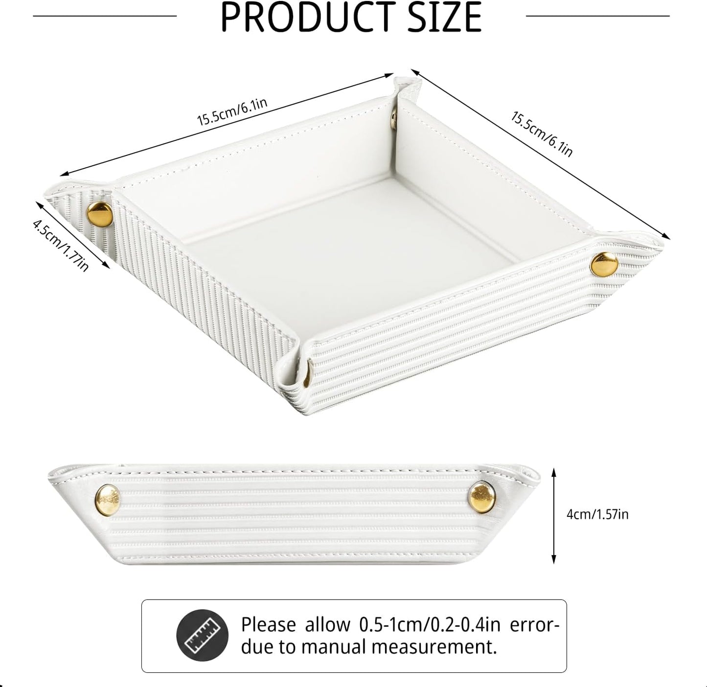 Light Valet Tray for Men / White Rome