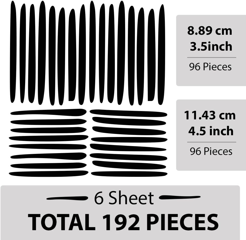 Irregular Bar Wall Stickers / Set of 192