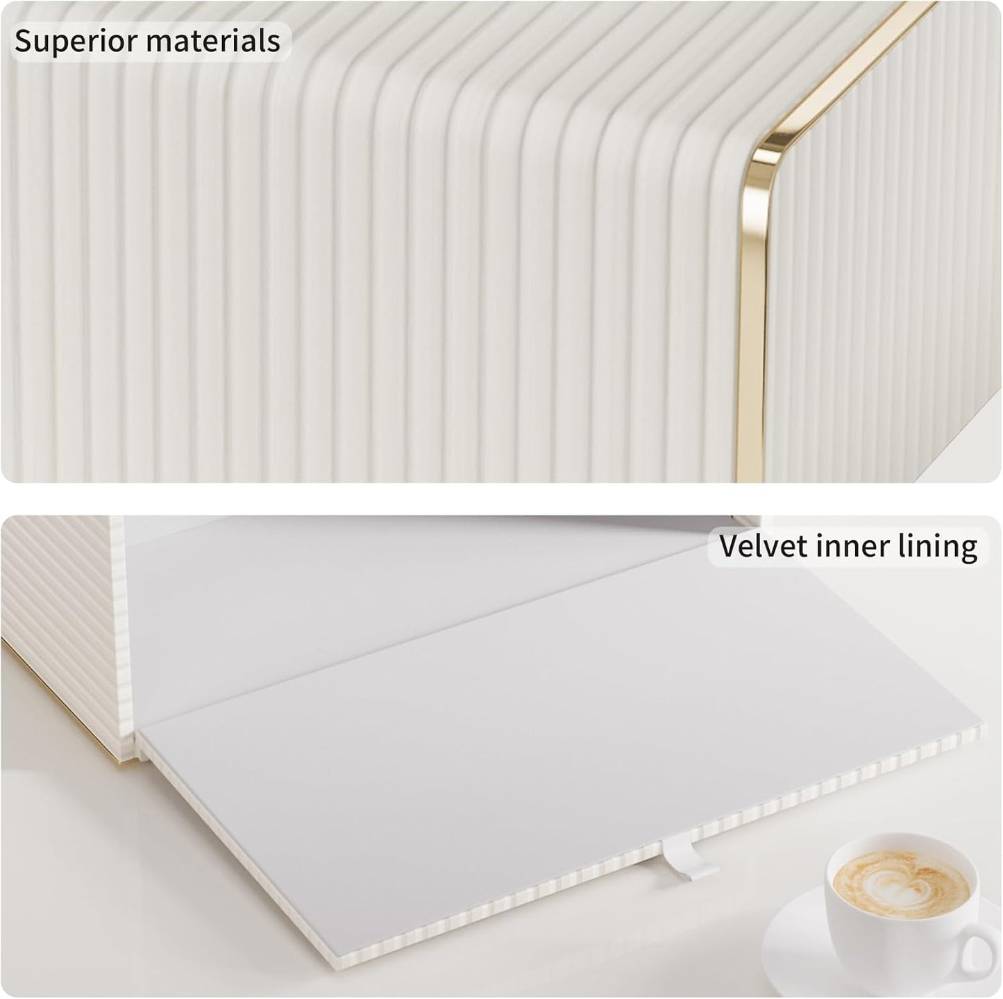 Tissue Box Cover / Cream White / Rectangle Standard