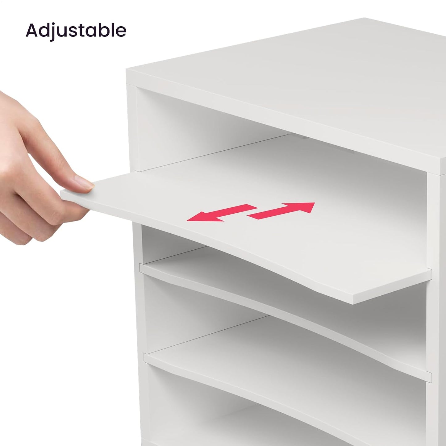 Ballucci 4-Tier Paper Organizer for Desk, Stackable Organizer Tray, Desk Storage Shelves, Stacking Letter Paper Tray