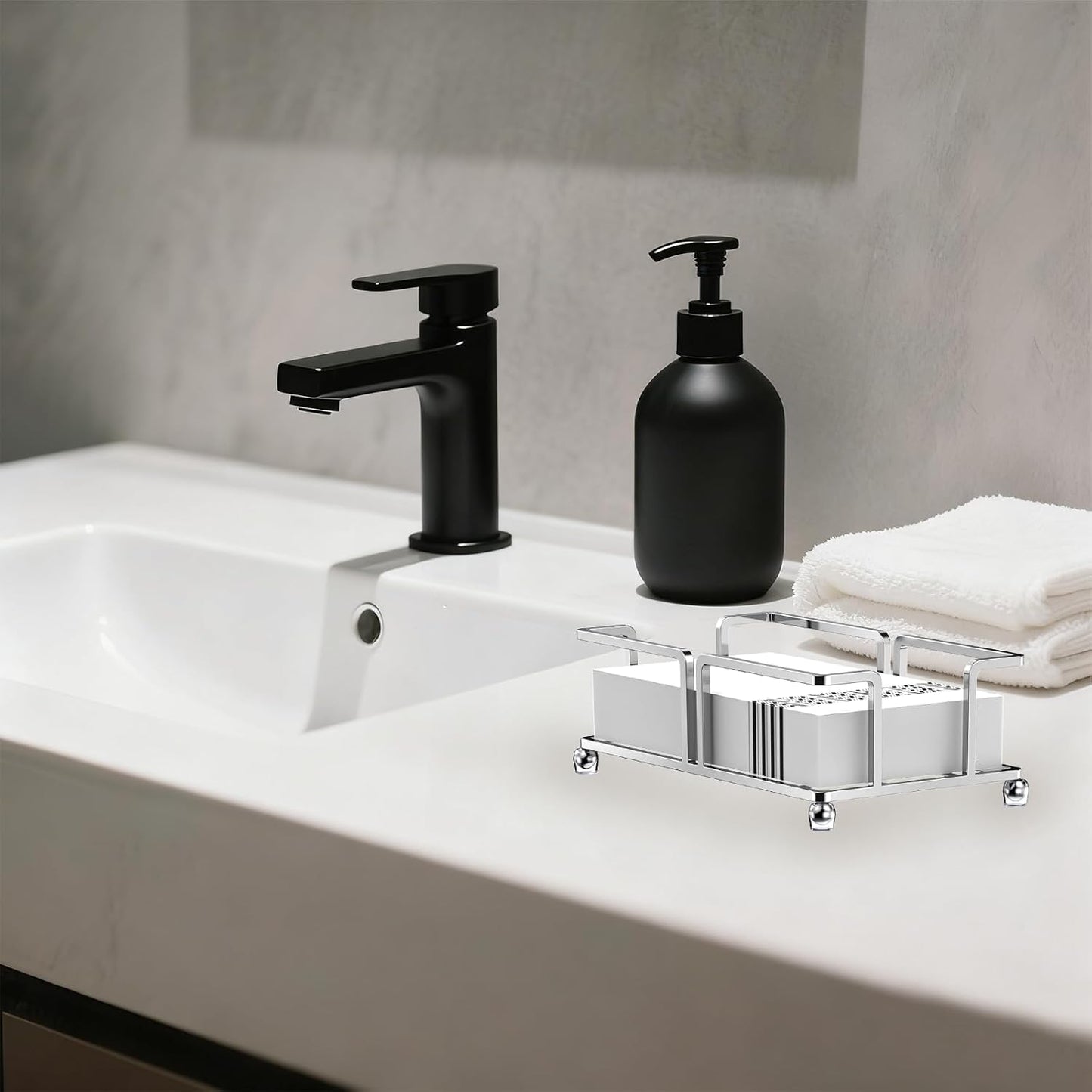 Bathroom Napkin Holder Bathroom Paper Towel Holder Bathroom Guest Towel Holder Tray / Chrome
