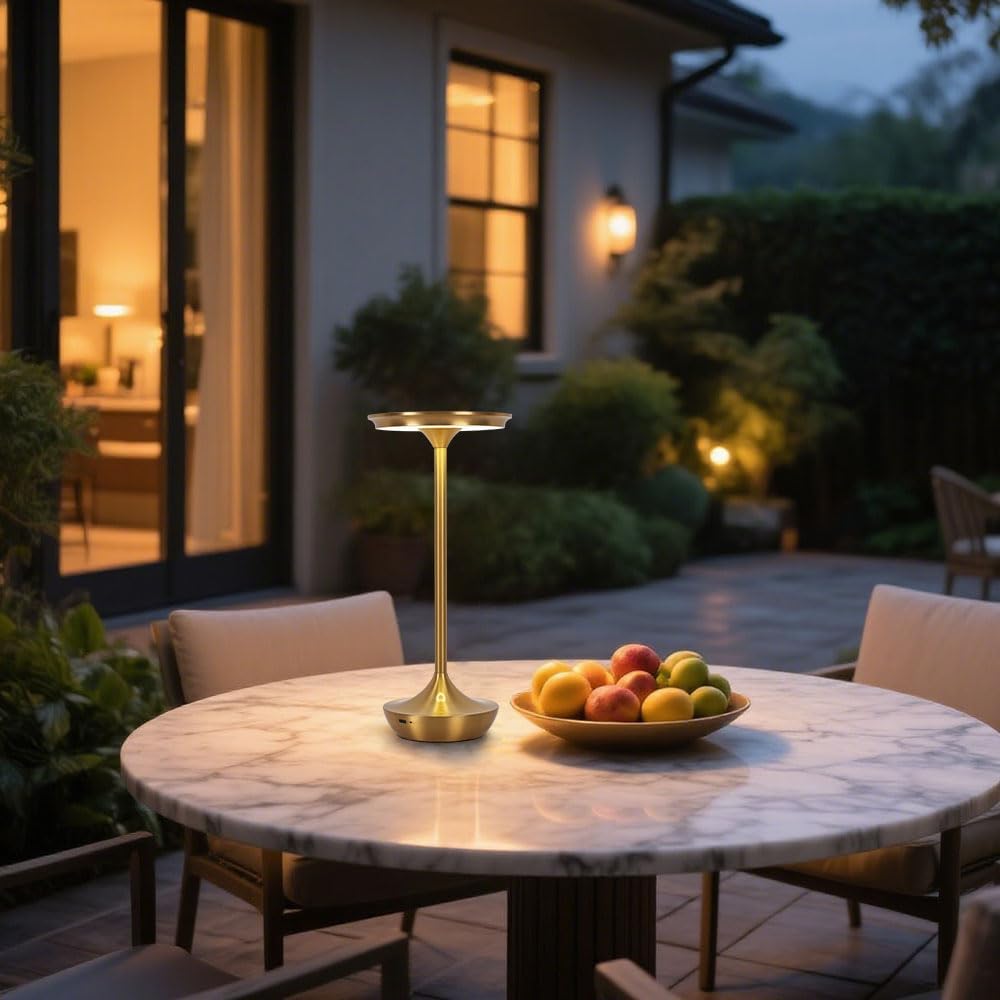 EJQ Rechargeable Cordless Table Lamp, 6000mAh Battery Operated LED Table Lights Outdoor Portable Touch Dimmable Table