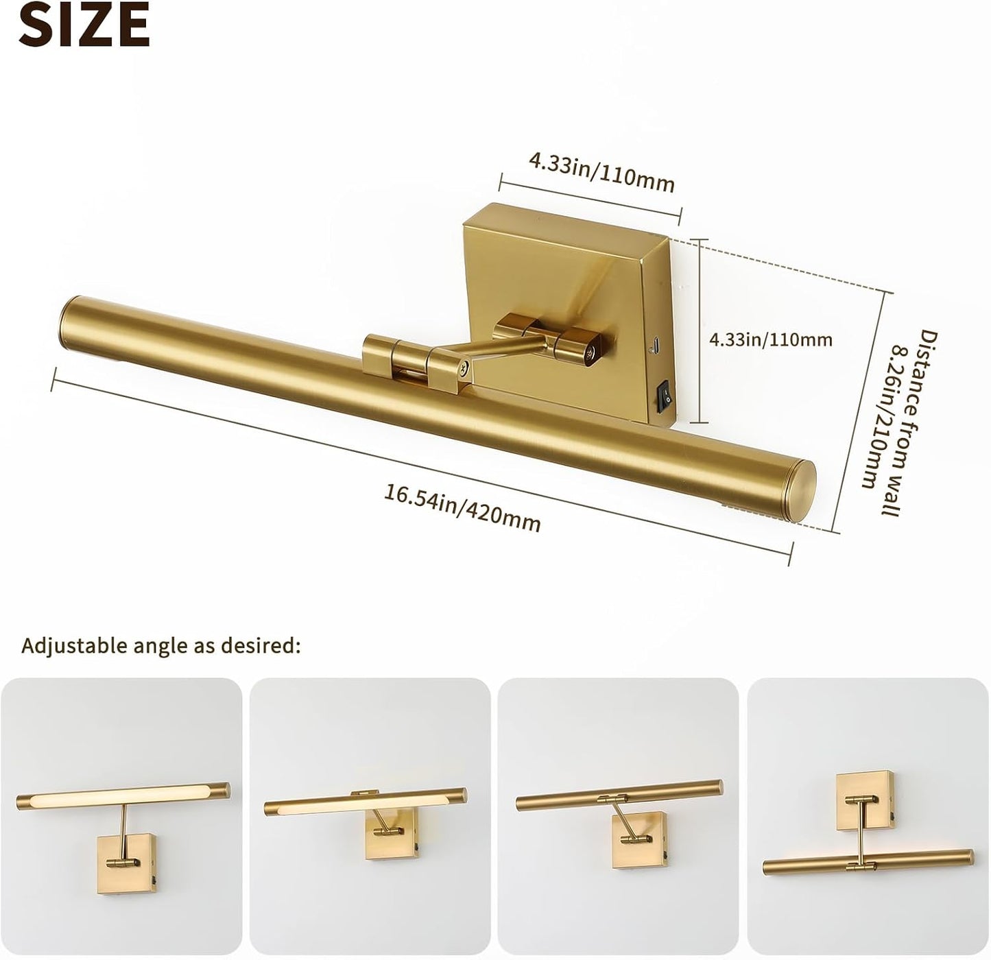 Joosenhouse Battery Operated Picture Lights for Wall Rechargeable Art Lighting for Paintings Wireless Gallery Light