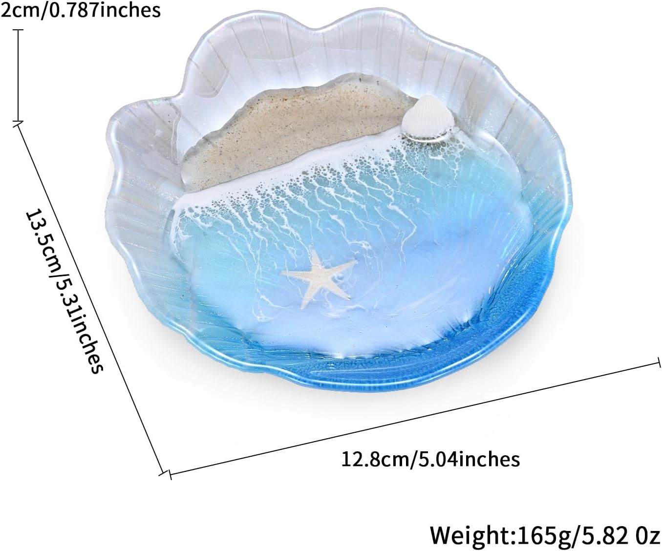 Ocean Inspired Jewelry Holder for Rings & Earrings