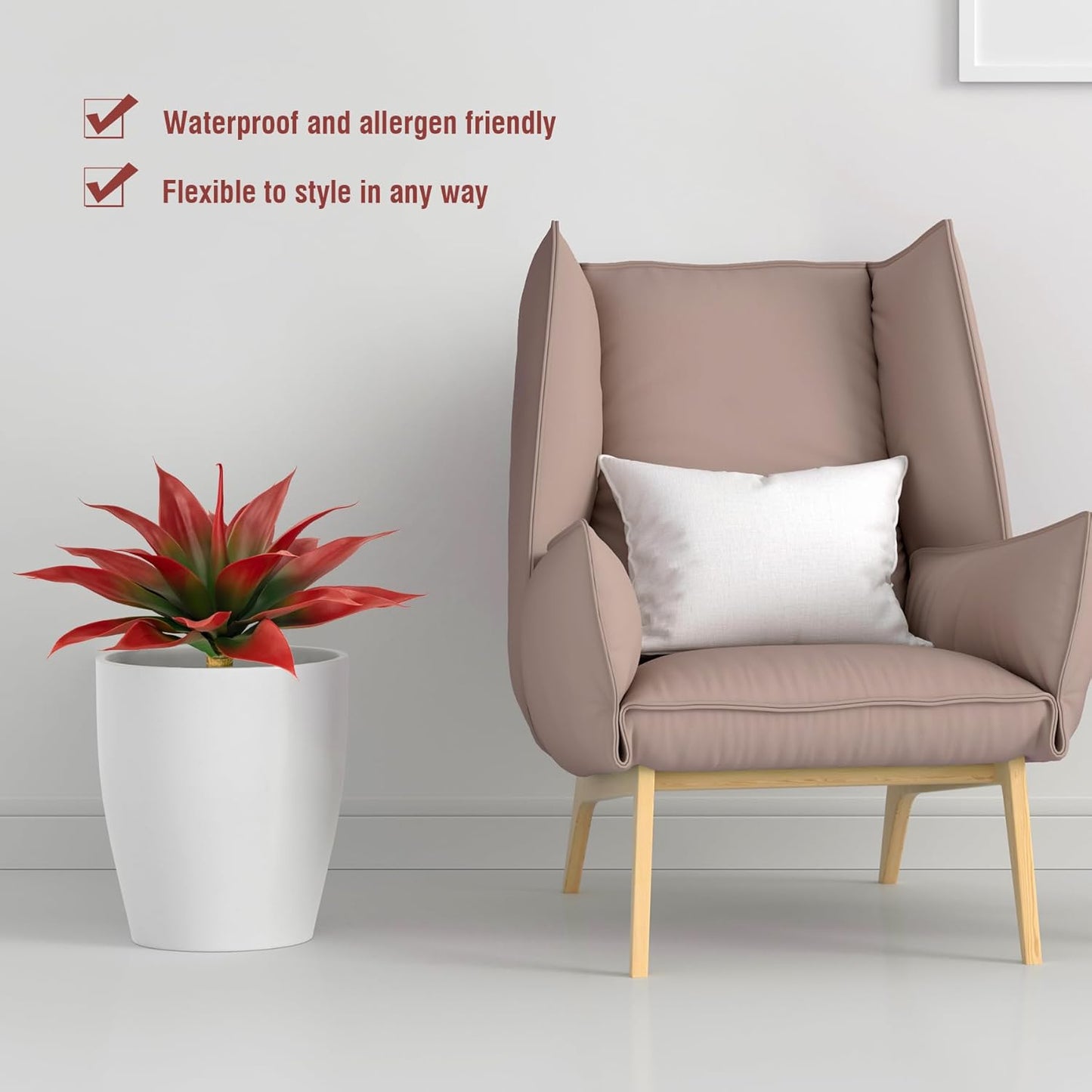 Artificial Agave Plants / Wine Red