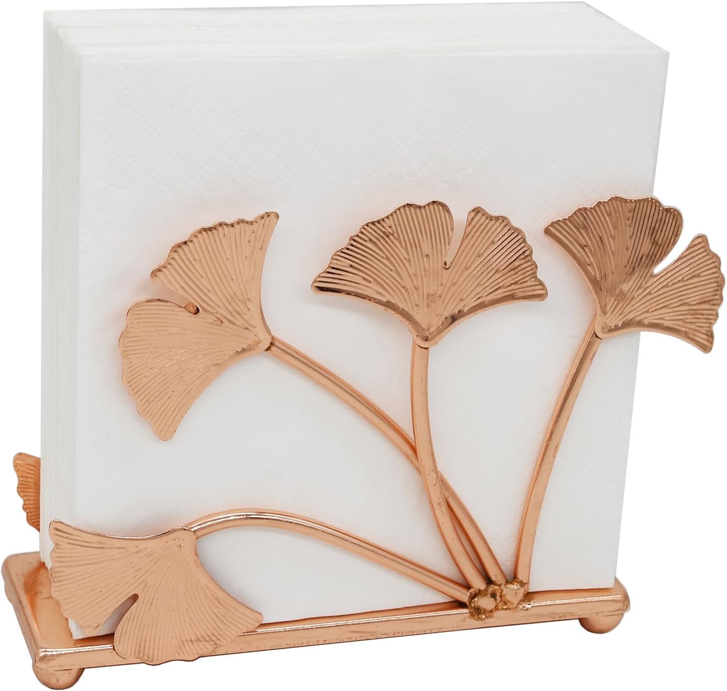 Ginkgo Leaf Napkin Holder / Rose Gold