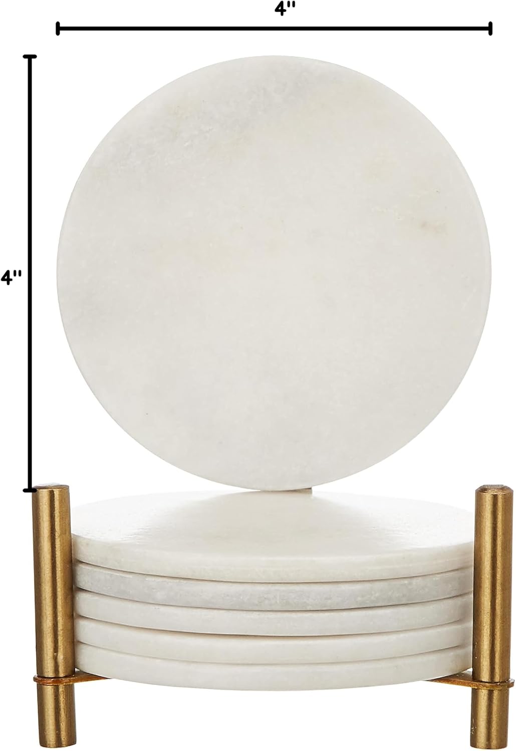 Stone Coasters Set / Natural / Set of 6